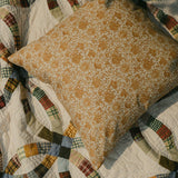 Golden Vine Cushion Cover | Organic Cotton Linen