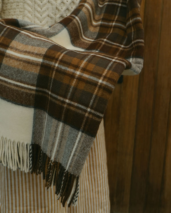 Merino Lambwool Stewart Tartan Throw