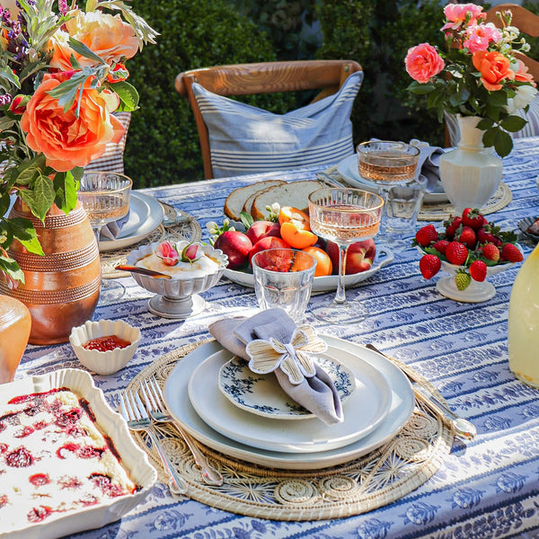 Audrey Blue Floral Dessert Plate - Faire Living
