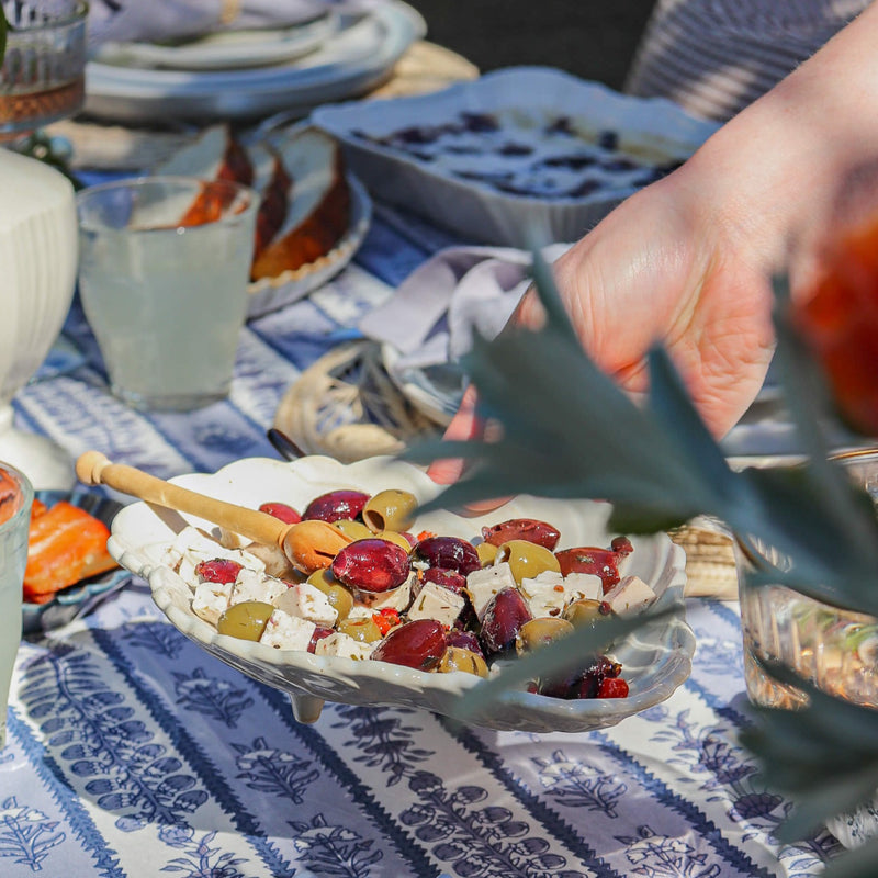 Footed Cloud Serving Plate