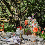 Girasole Grey Floral Serving Bowl - Faire Living