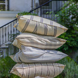 20" Chocolate Stripe Handwoven Cotton Cushion Cover