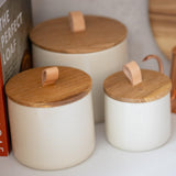 Pacifica Oak Lid Canisters