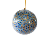 Blue Floral Paper Mâché Ornament