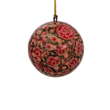 Pink Floral Paper Mâché Ornament