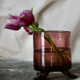 Framboise Mouth Blown Recycled Hurricane Vase