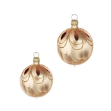 Champagne German Glass Christmas Bauble Ornament - Large