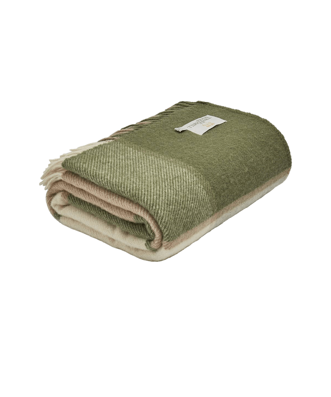 Olive Block Check Pure Scottish Wool Throw - Faire Living