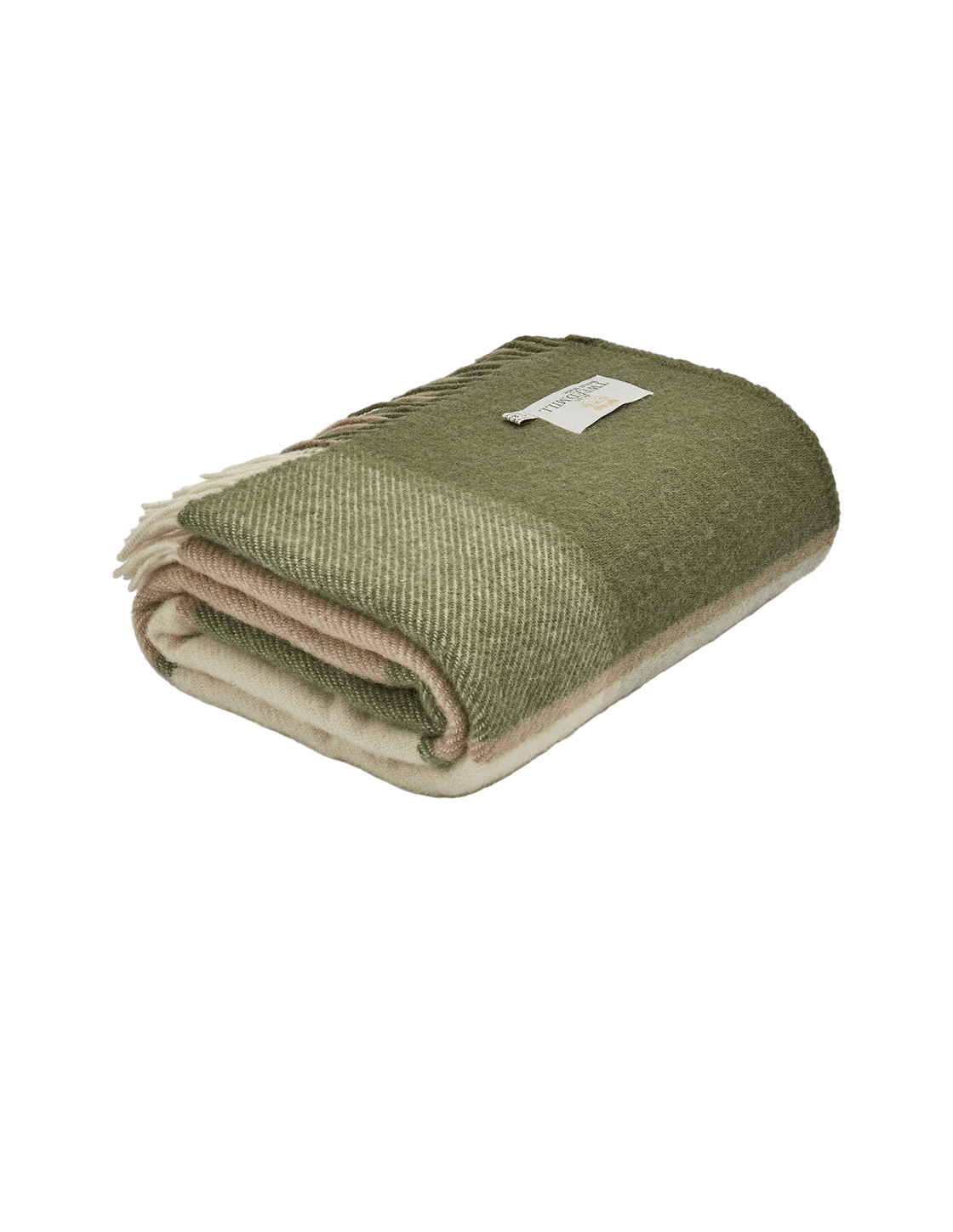 Olive Block Check Pure Scottish Wool Throw - Faire Living