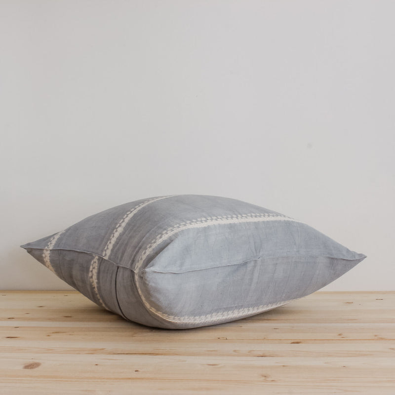 20" Grey Dye Handwoven Cotton Cushion