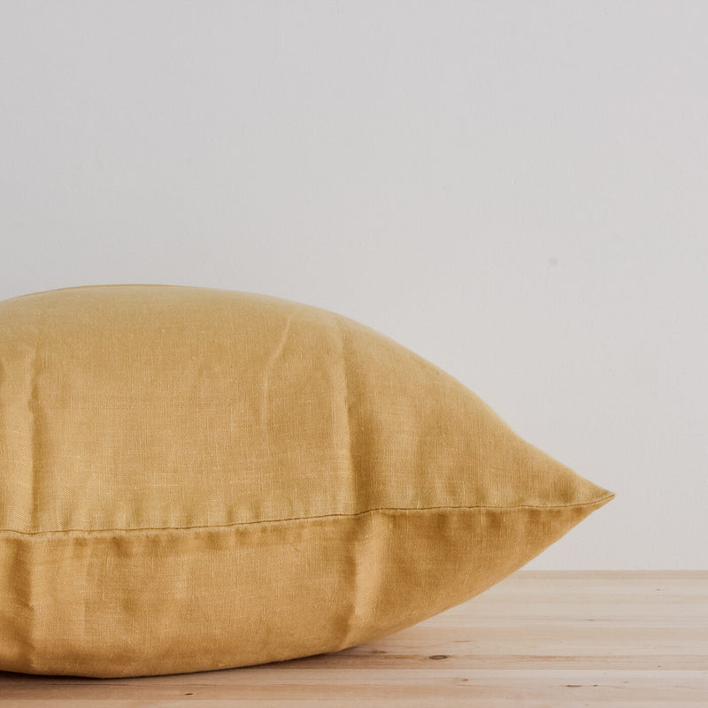 20x20 European Linen Cushion in Honey