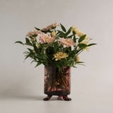 Framboise Mouth Blown Recycled Hurricane Vase