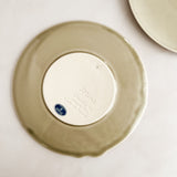 Greige Mint Leaf Plate
