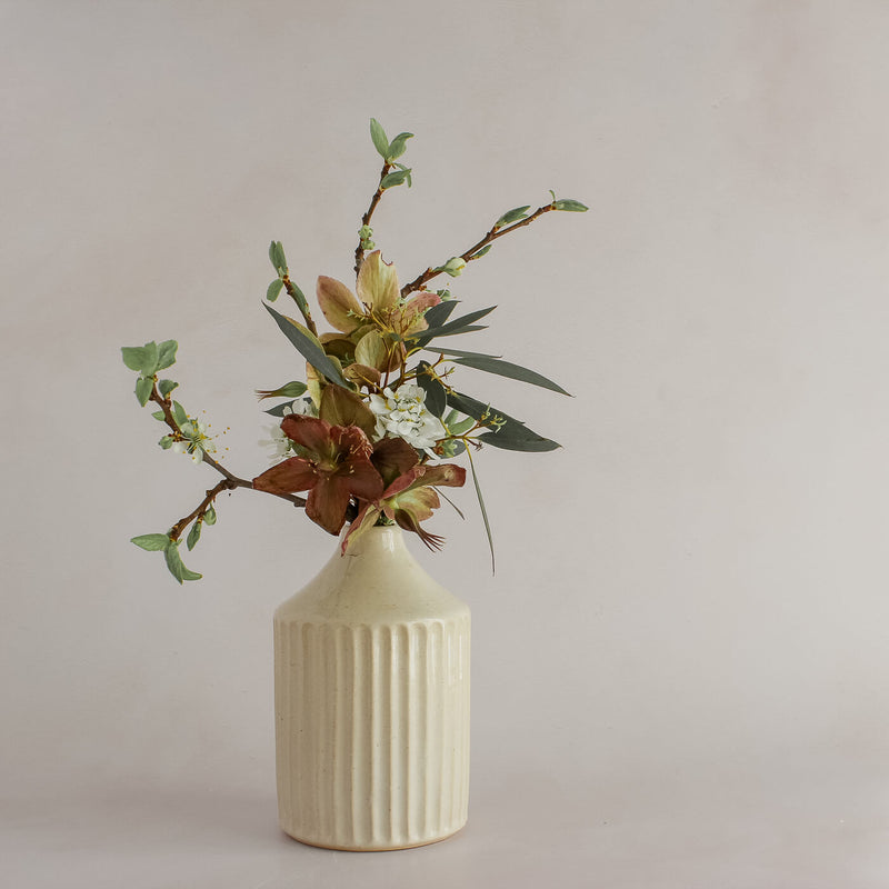 Jasmine Ribbed Ceramic Vases