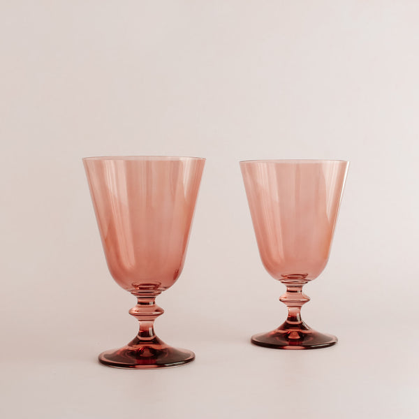 Rose Fluted Red Wine Glass