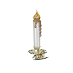 Candle Clip — Glass candle clip ornament with gold metal clip, handmade by Inge-Glas® artisans in Lauscha.