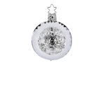 Silver Reflector — Silver frosted reflector ornament with vintage-inspired finish, handcrafted by Inge-Glas® Germany.