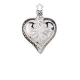 Inge-Glas® Silver Heart Ornament