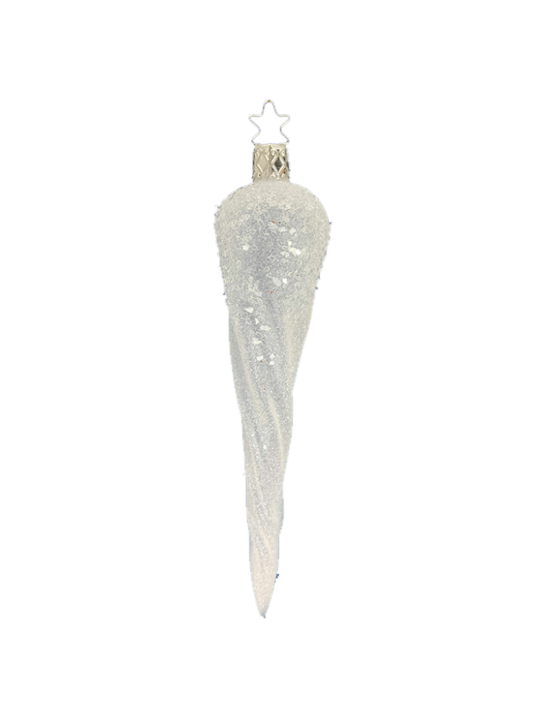 Frosted Silver Icicle — Inge - Glas German Ornament - Faire Living