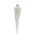 Frosted Silver Icicle — Inge - Glas German Ornament - Faire Living