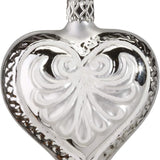 Inge-Glas® Silver Heart Ornament