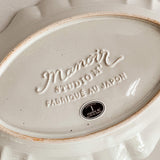 Manoir Cream Scalloped Japanese Stoneware Platter