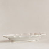 Manoir Cream Scalloped Japanese Stoneware Platter