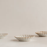 Grey Fluted Japanese Porcelain Petite Plate