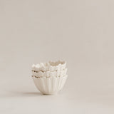 White Dandelion Porcelain Snack Bowl - Faire Living
