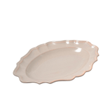 Manoir Grey Scalloped Japanese Stoneware Platter - Faire Living