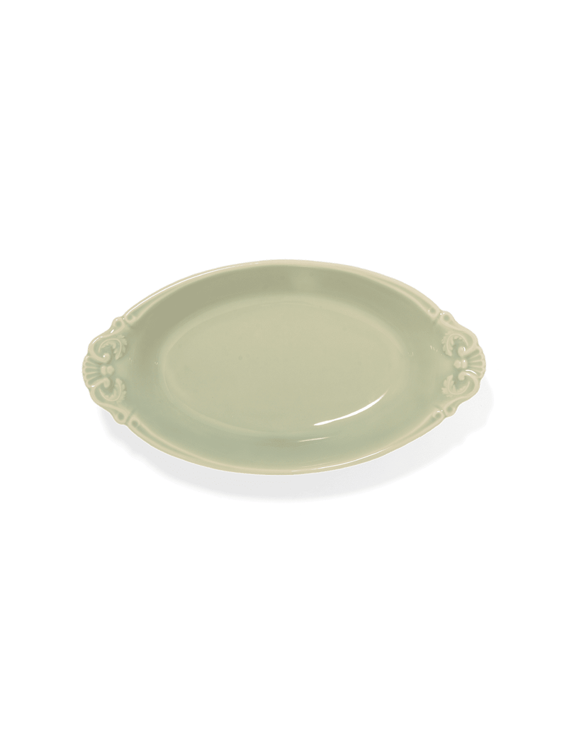 Acanthus Oval Baking Dish Green