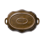 Brown Japanese Handled Porcelain Serving Platter - Faire Living