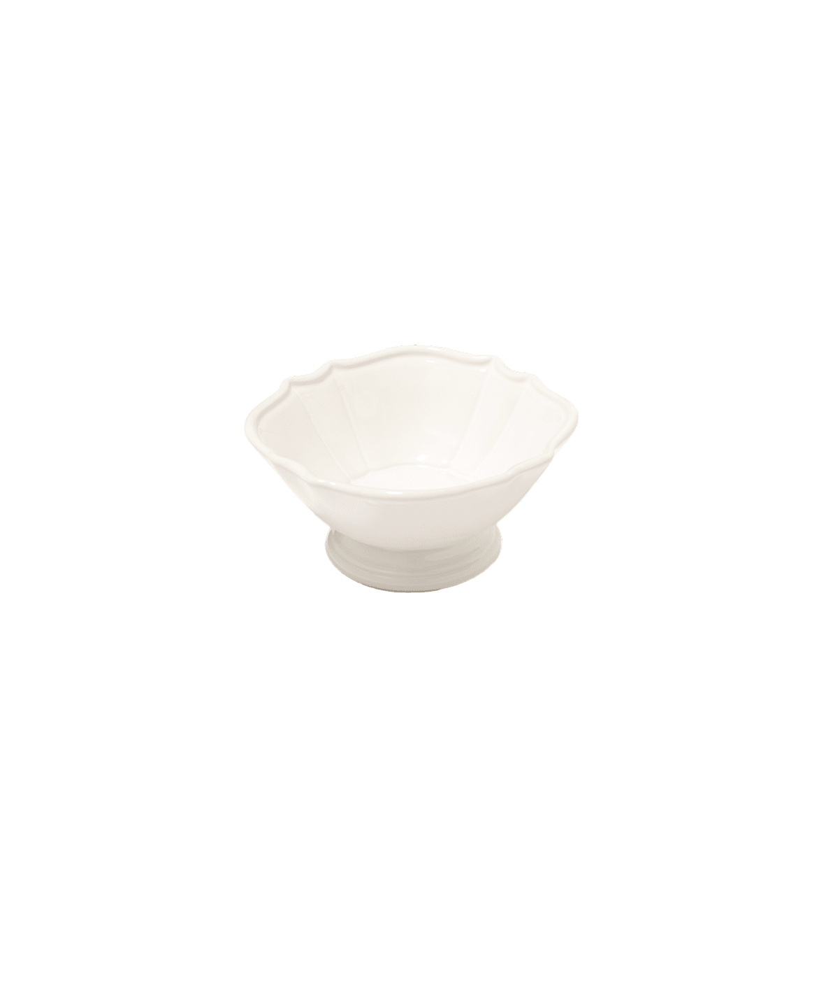 White Fluted Petite Compote Bowl - Faire Living