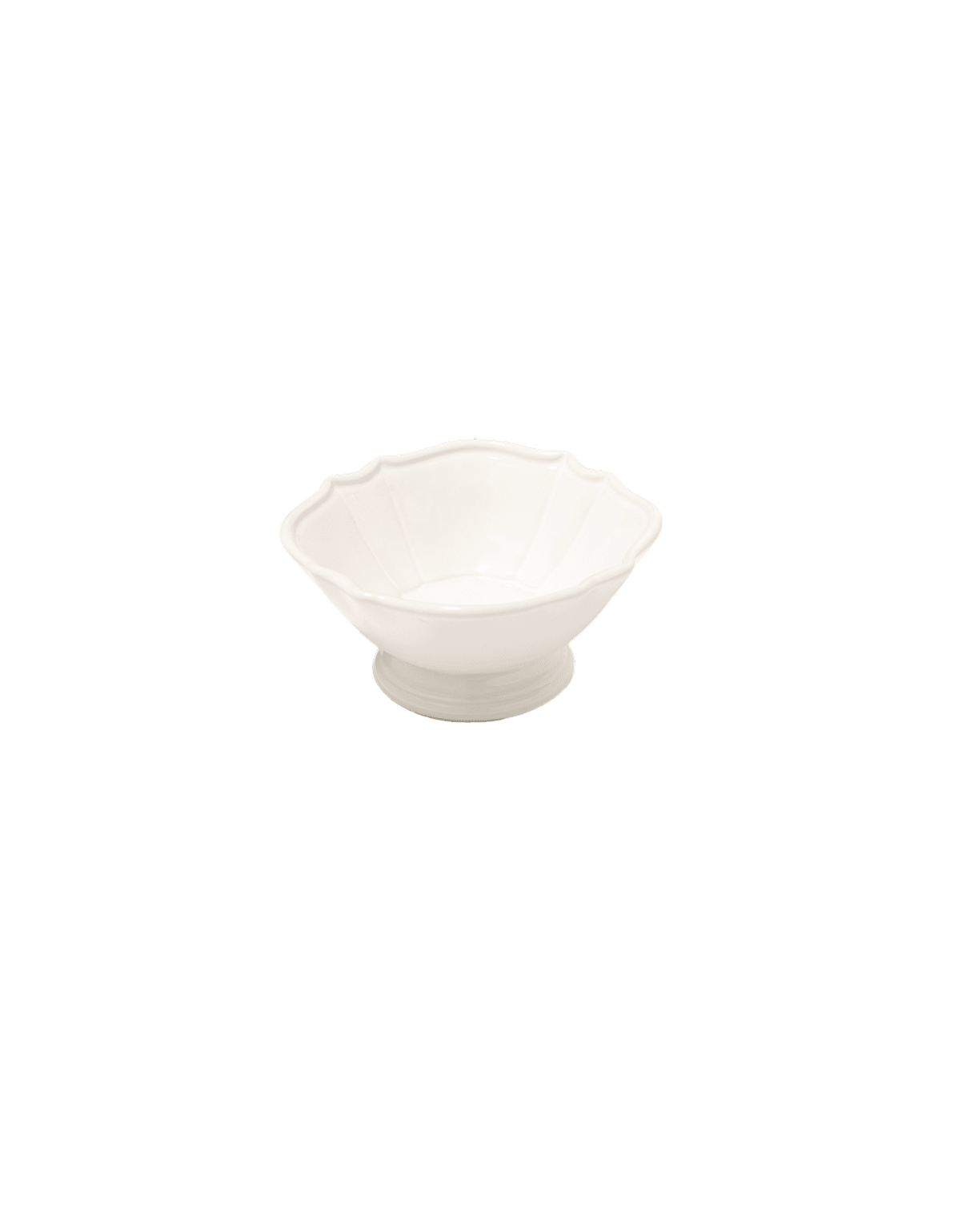 White Fluted Petite Compote Bowl - Faire Living