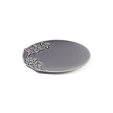 Navy Mint Leaf Plate - Faire Living