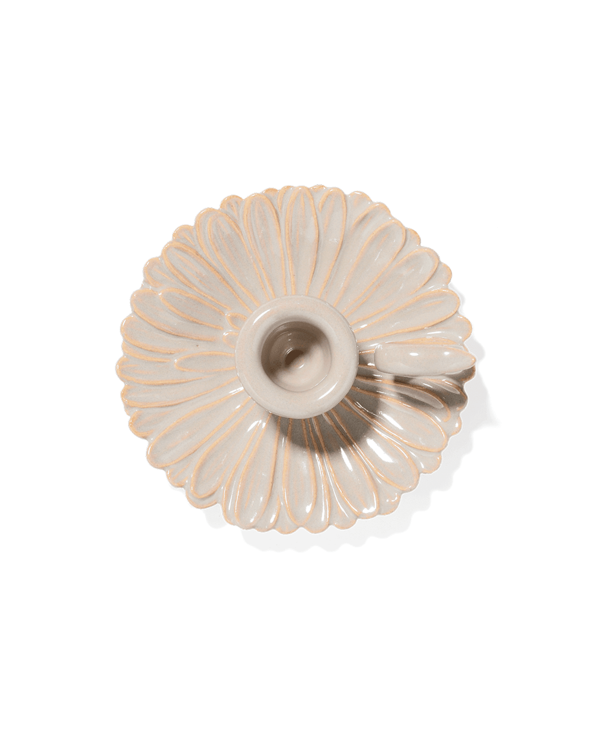 Greige Daisy Porcelain Candle Stand - Faire Living