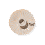 Greige Daisy Porcelain Candle Stand - Faire Living