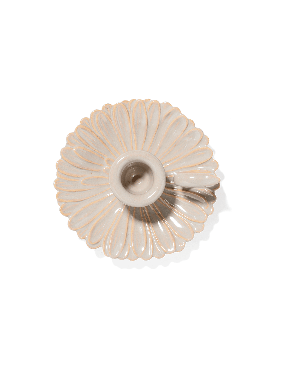 Greige Daisy Porcelain Candle Stand - Faire Living