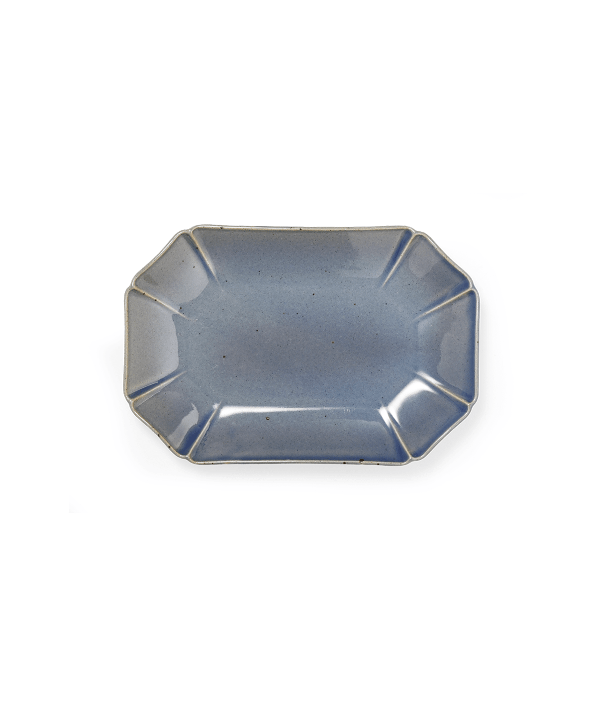 Hitohana rectangle plate blue - Faire Living