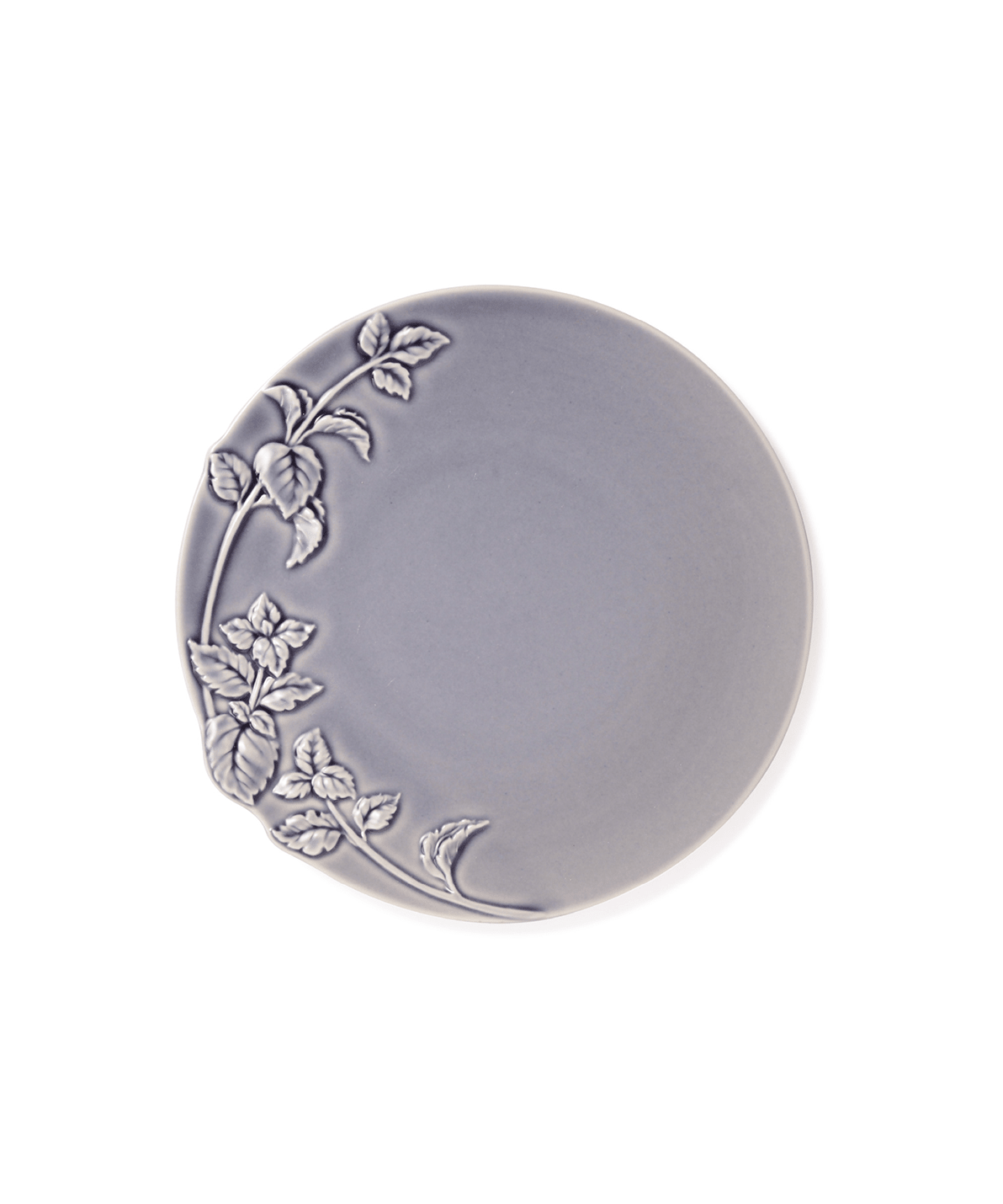 Navy Mint Leaf Plate - Faire Living