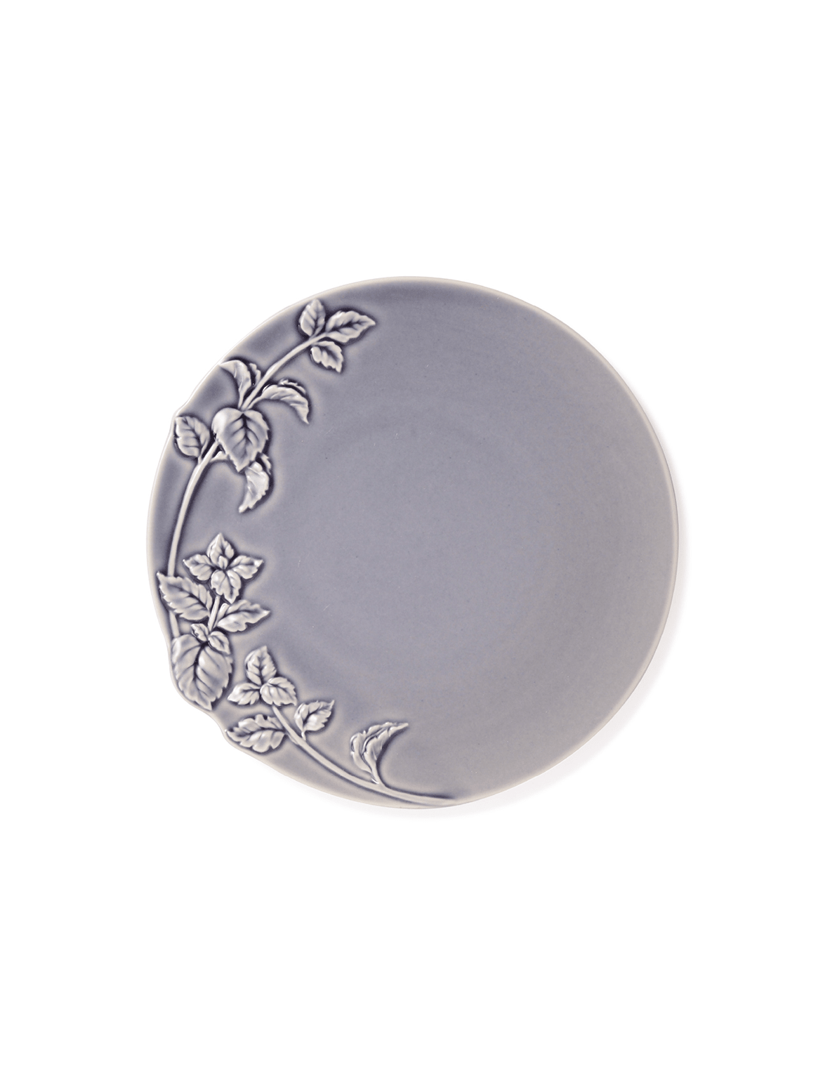 Navy Mint Leaf Plate - Faire Living