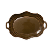 Brown Japanese Handled Porcelain Serving Platter - Faire Living