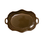 Brown Japanese Handled Porcelain Serving Platter - Faire Living