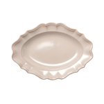 Manoir Grey Scalloped Japanese Stoneware Platter - Faire Living