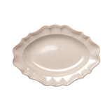 Manoir Grey Scalloped Japanese Stoneware Platter - Faire Living