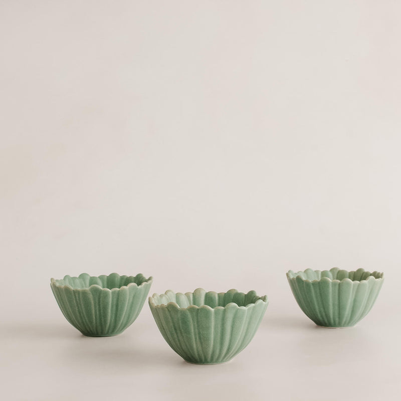 Petite Dandelion Porcelain Snack Bowl by Marumitsu Pottery of Japan
