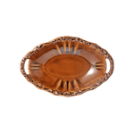 Fanette Amber Porcelain Floral Serving Bowl - Faire Living