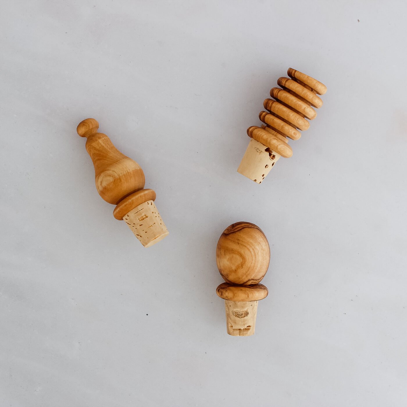 Bottle Stopper Olive Wood - Faire Living