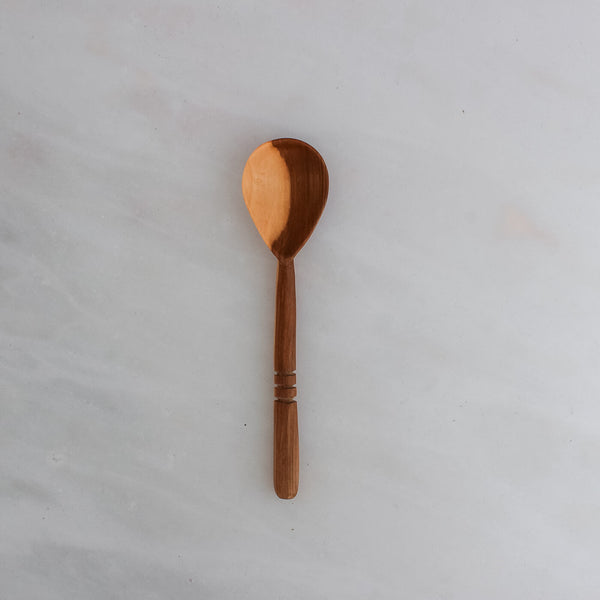 Wild Olive Wood Ring Handle Spoon