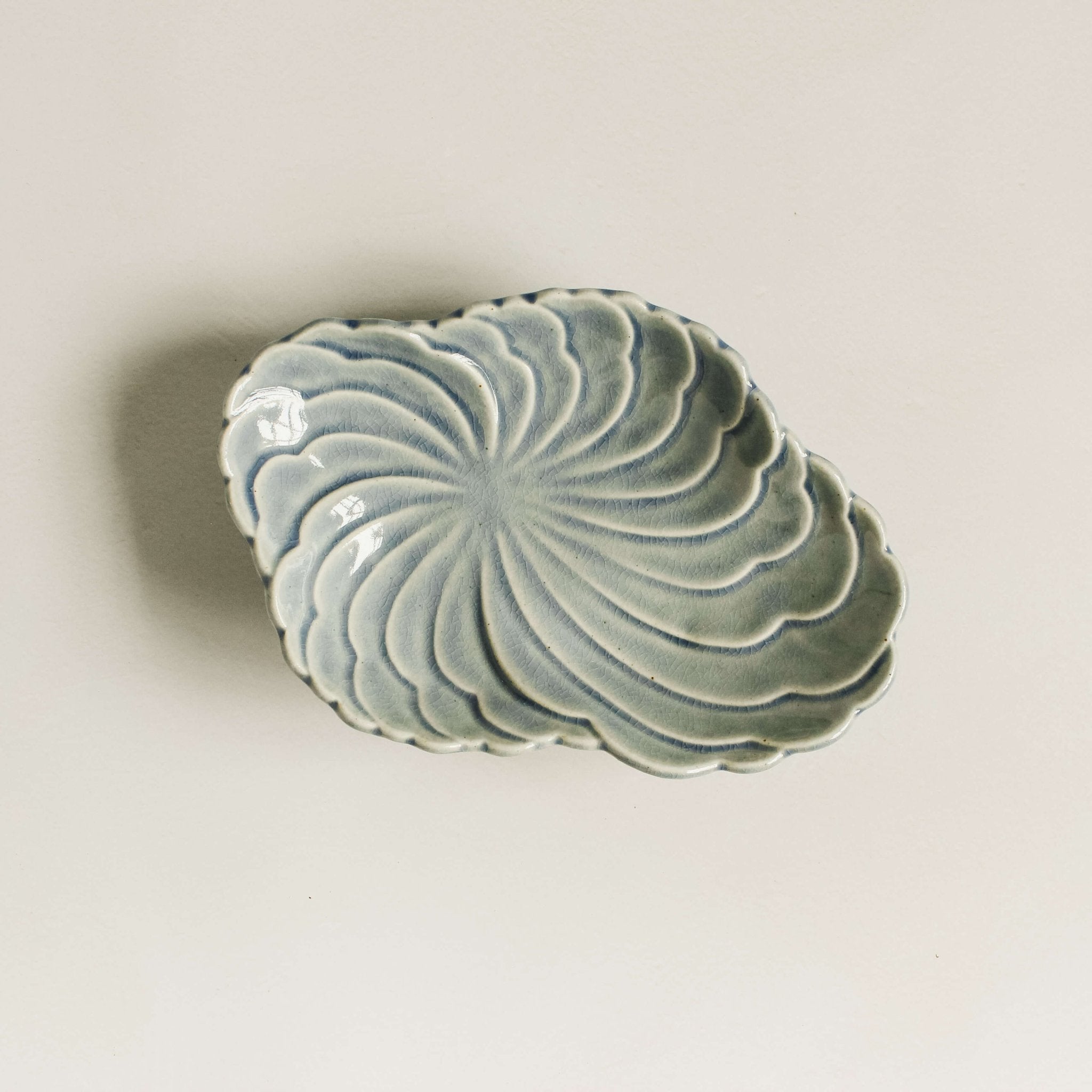 Footed Cloud Serving Plate in Sky - Faire Living